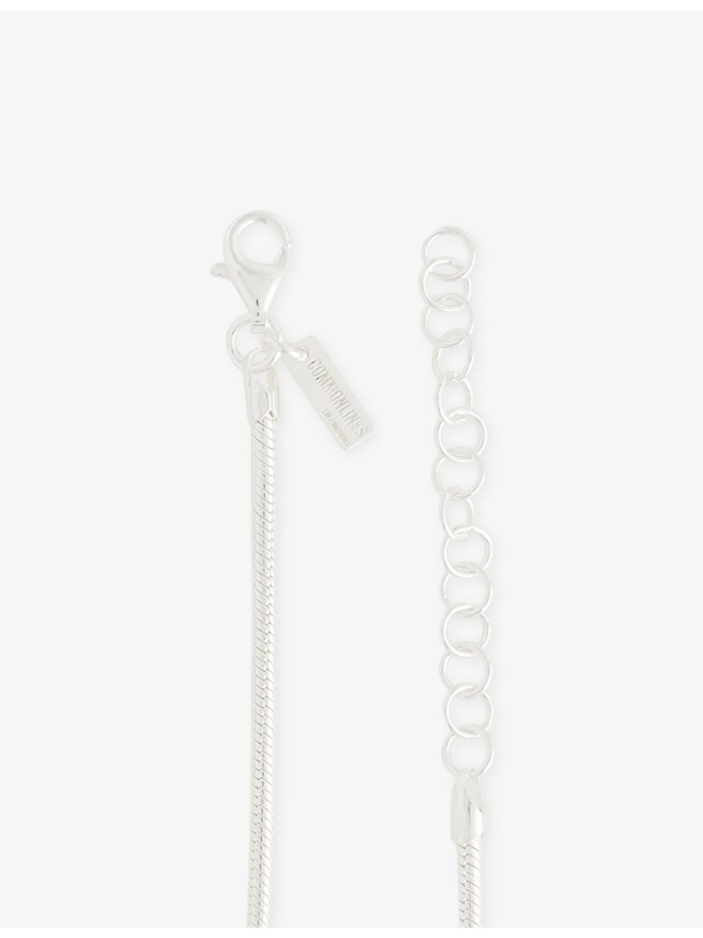 COMMONLINES 925 sterling silver snake chain bracelet 17cm - British product