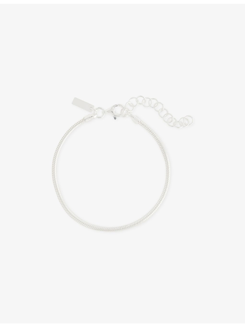 COMMONLINES 925 sterling silver snake chain bracelet 17cm - British product
