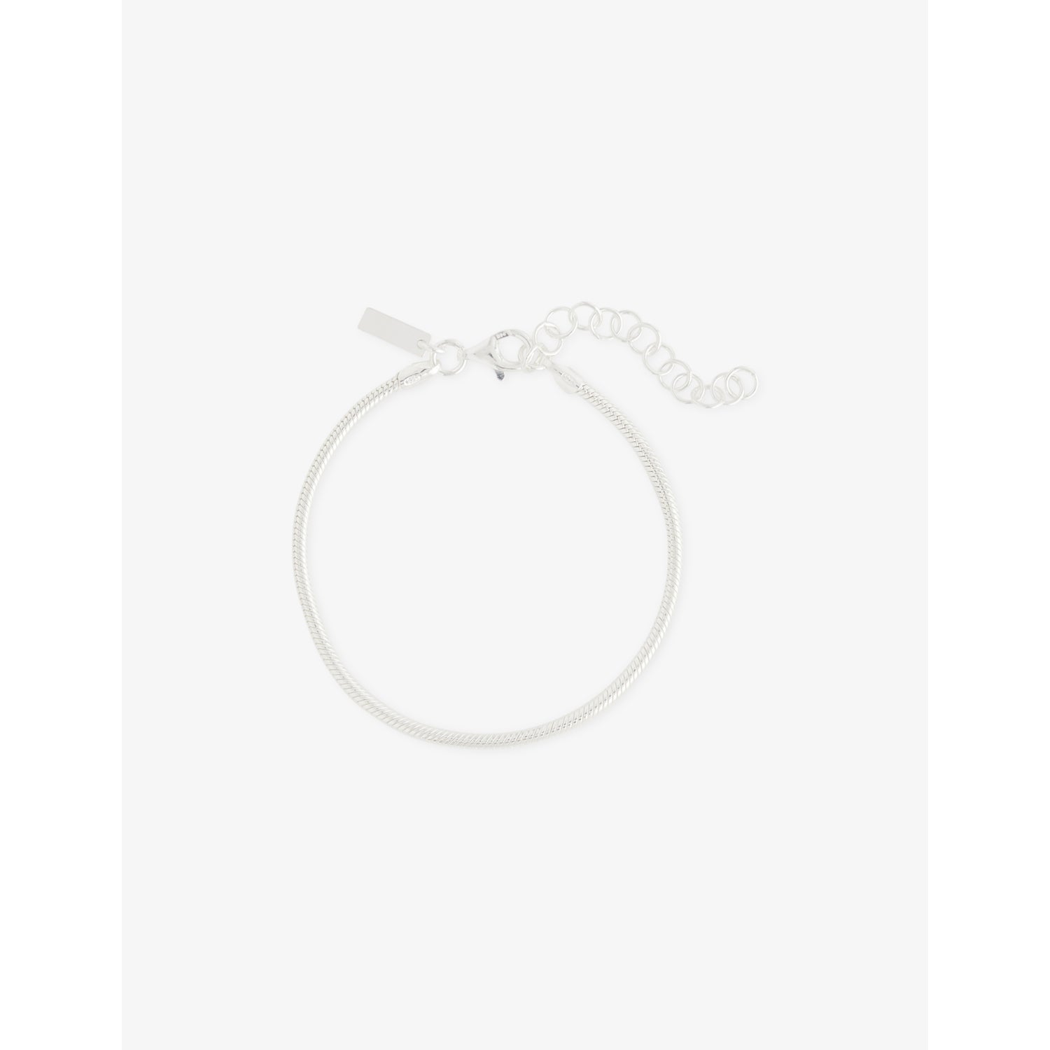 COMMONLINES 925 sterling silver snake chain bracelet 17cm - British product