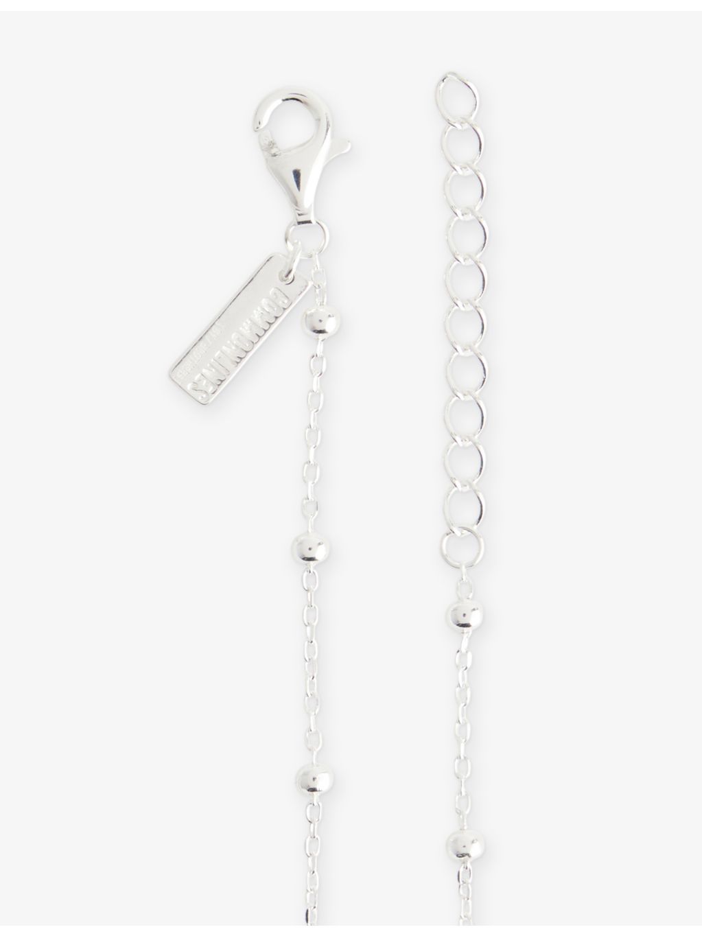 Common Lines sterling silver bracelet cross charm 20cm (British brand)