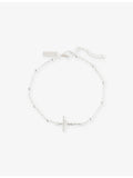 Common Lines sterling silver bracelet cross charm 20cm (British brand)