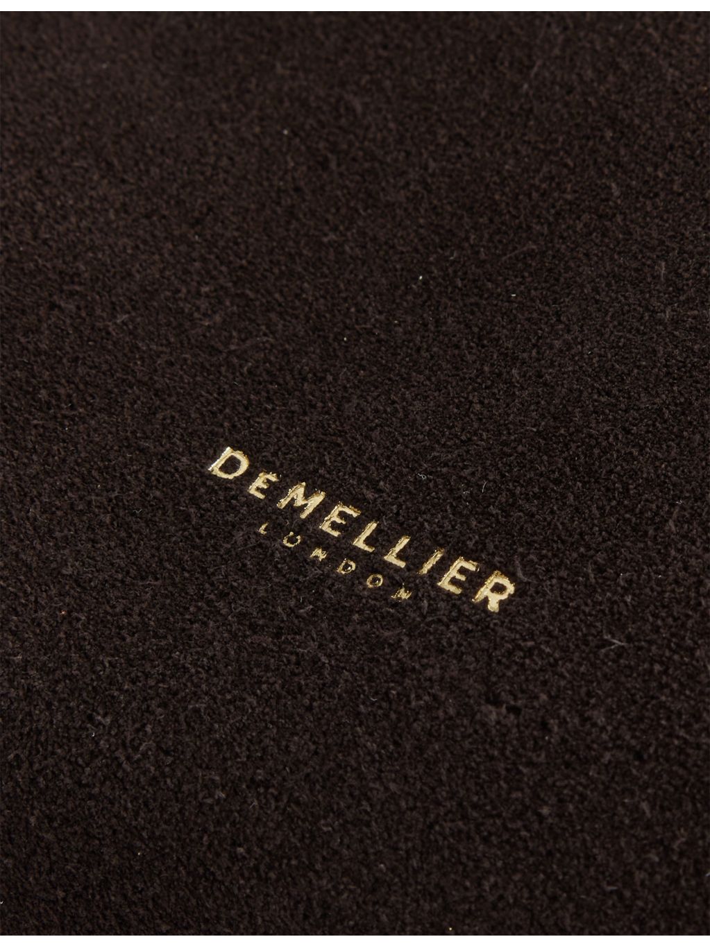 Demellier Stockholm suede shoulder handbag with rolled handles, imported from the UK