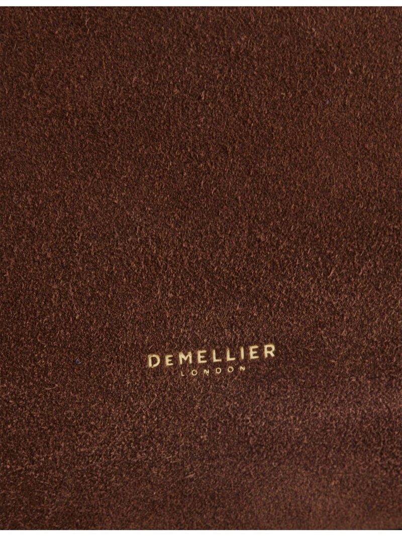 DeMellier Midi Hudson suede top-handle bag in cowhide leather (British brand)