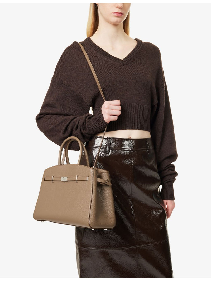DeMellier Midi Hudson leather top-handle bag (British brand)