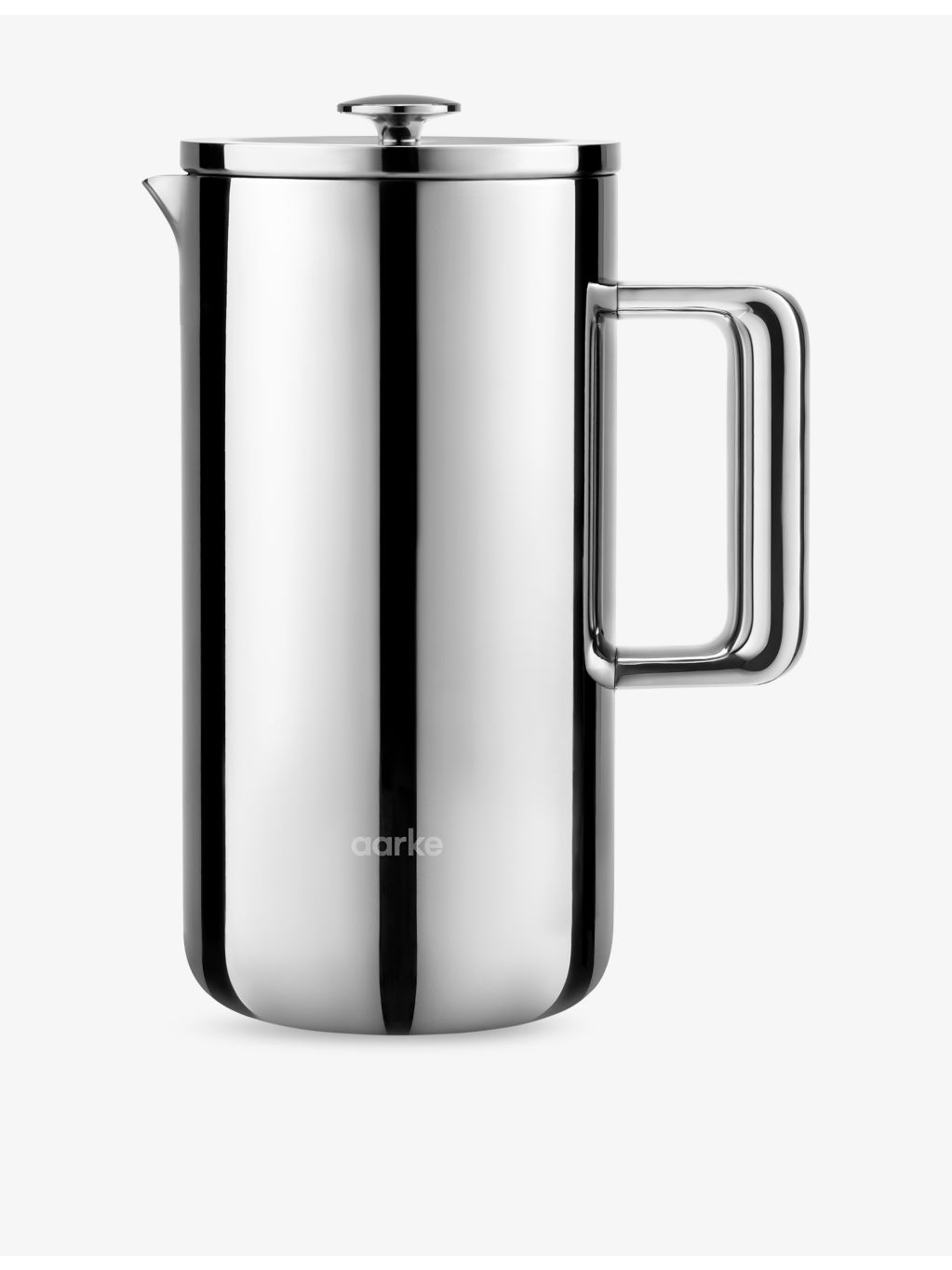 AARKE logo-engraved stainless steel French press 1L - British product