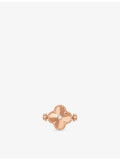Van Cleef & Arpels 18ct rose gold mother-of-pearl diamond ring - British product