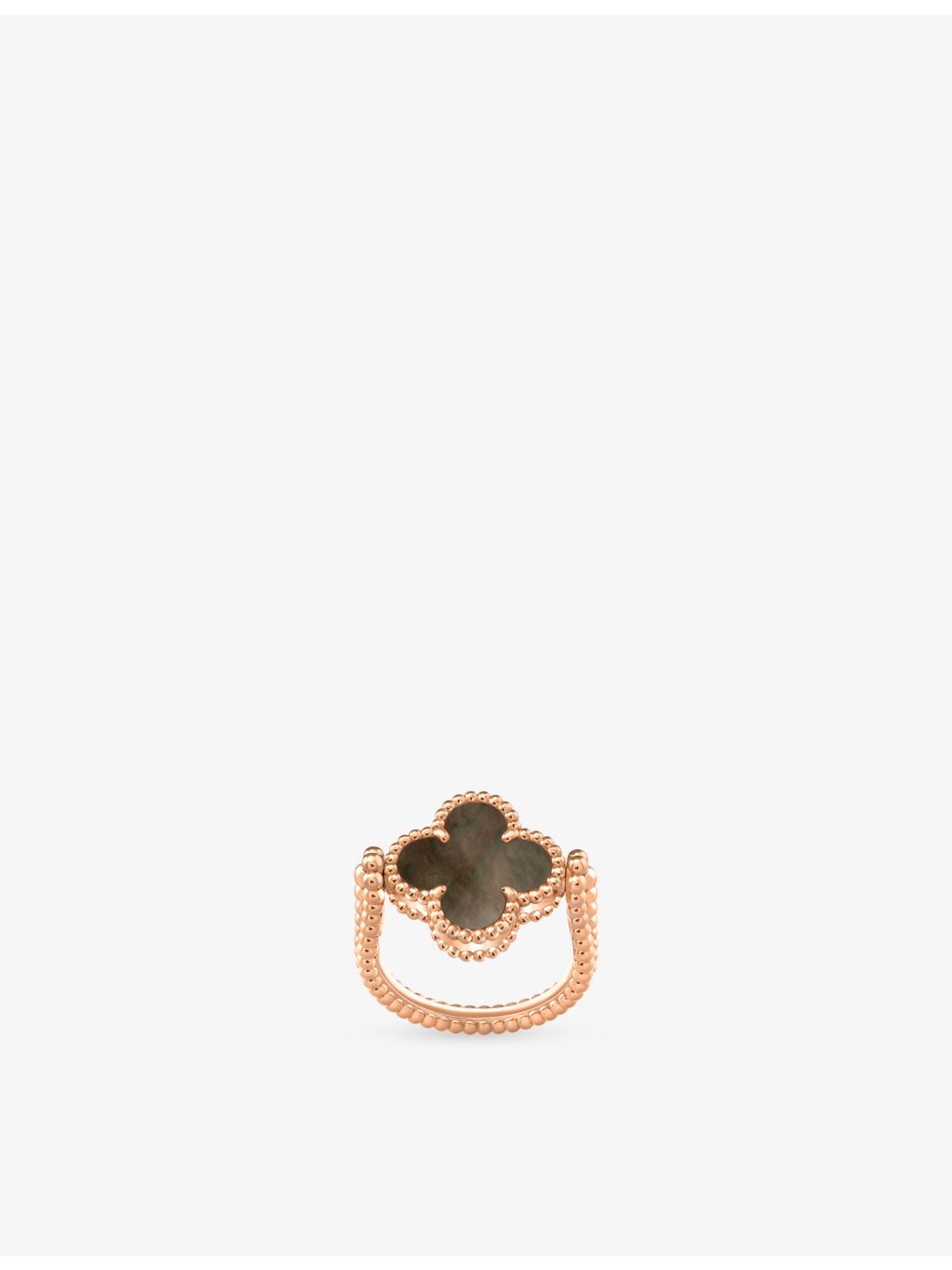 Van Cleef & Arpels 18ct rose gold mother-of-pearl diamond ring - British product