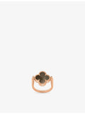Van Cleef & Arpels 18ct rose gold mother-of-pearl diamond ring - British product