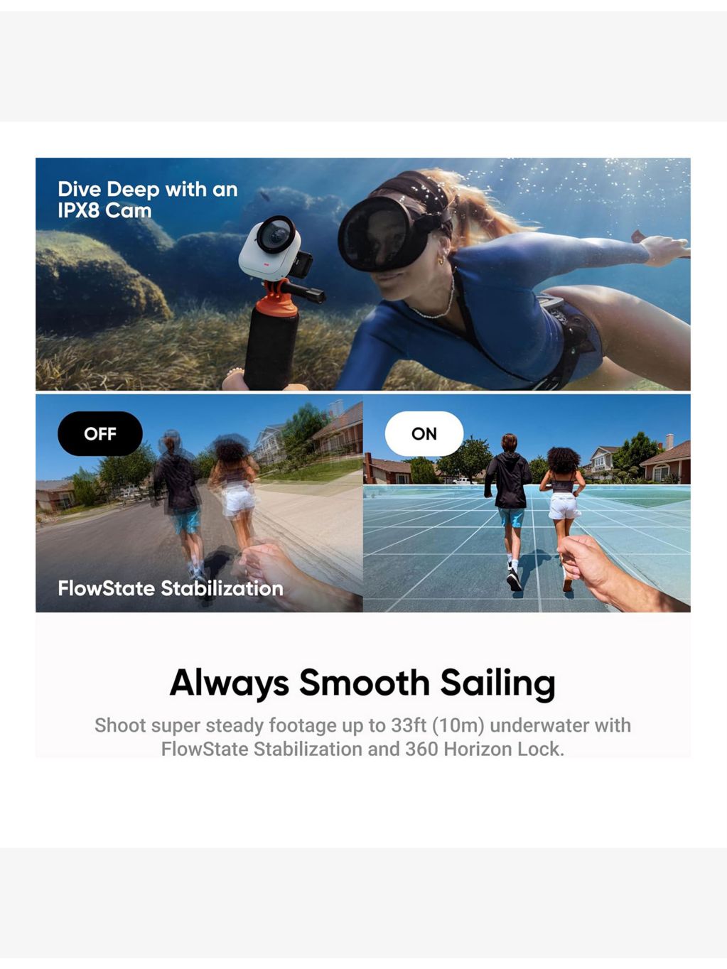 Insta360 GO Ultra waterproof action camera (British brand)