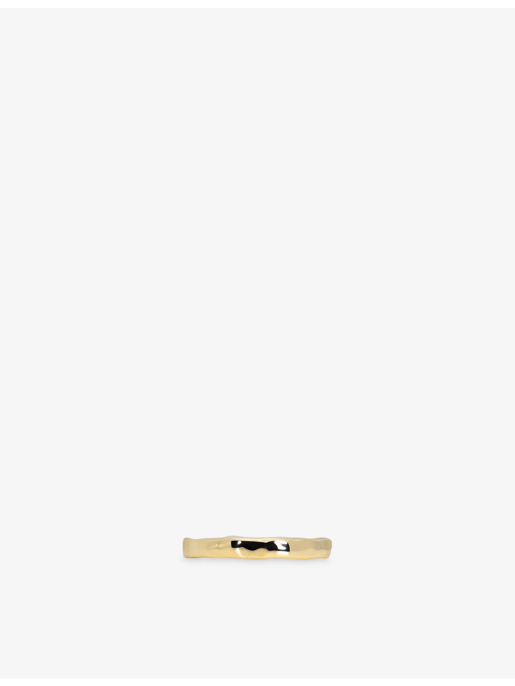 Monica Vinader thin hammered 14ct yellow gold ring (British brand)