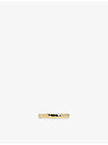 Monica Vinader thin hammered 14ct yellow gold ring (British brand)