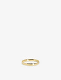 Hammered Thin 14ct Yellow-Gold Band Ring - K