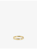 Monica Vinader thin hammered 14ct yellow gold ring (British brand)
