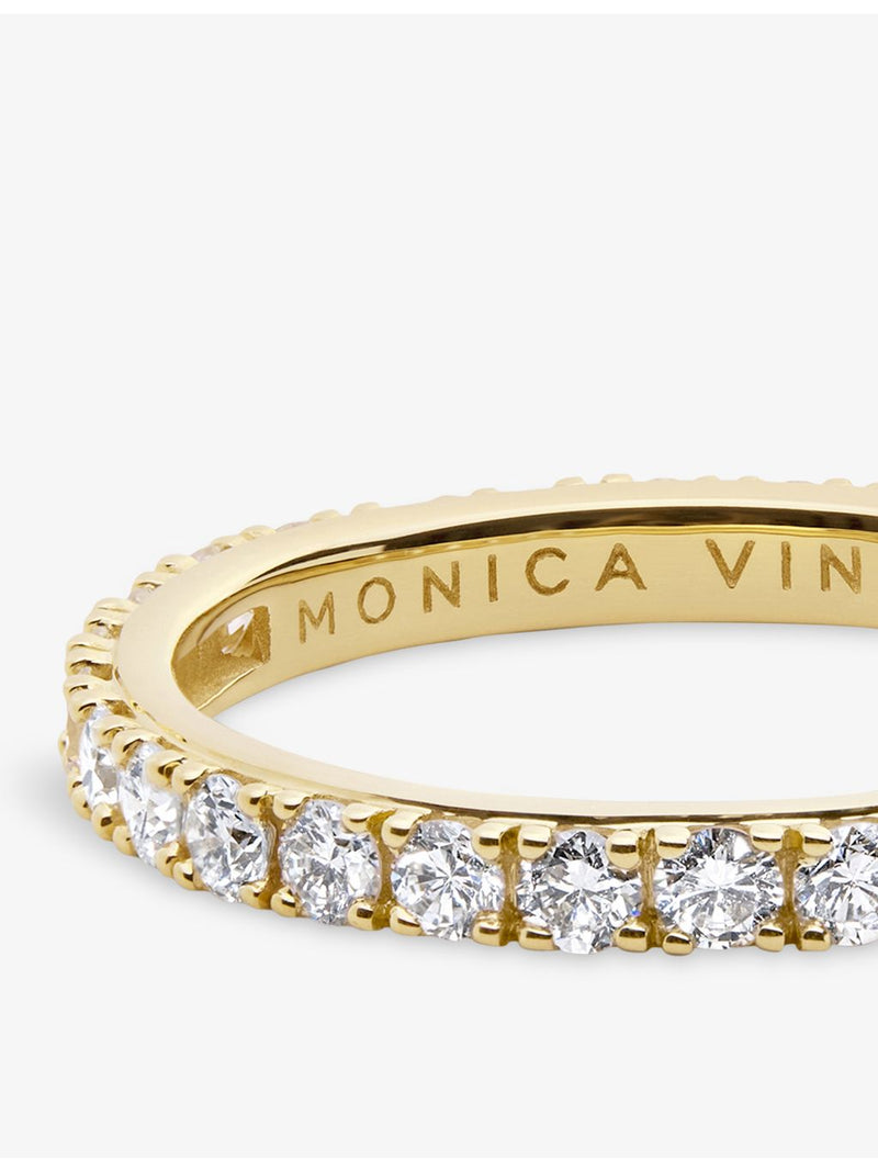 Monica Vinader eternity ring 14ct yellow gold 0.98ct lab-grown diamond, UK version