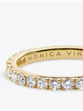 Monica Vinader eternity ring 14ct yellow gold 0.98ct lab-grown diamond, UK version