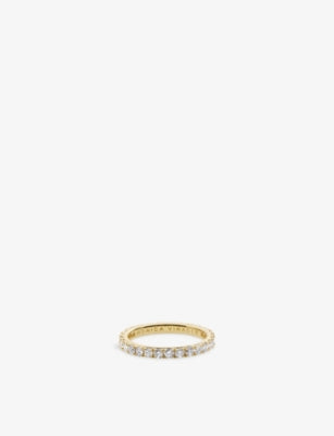 Monica Vinader Eternity 14ct Yellow-Gold and 0.98ct Lab-Grown Diamond Ring
