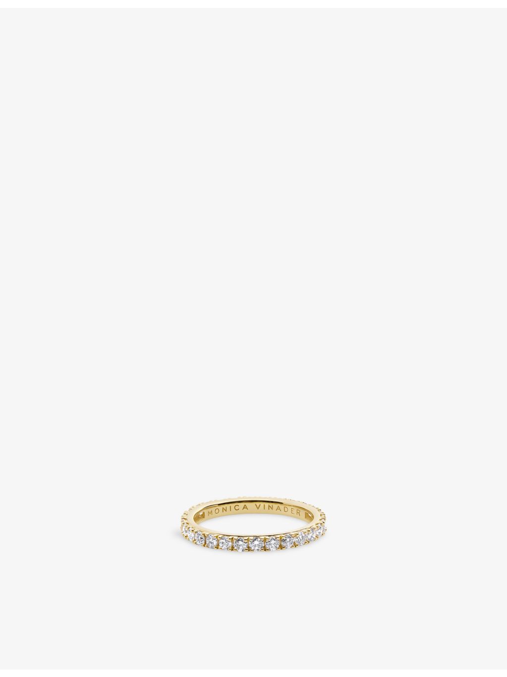 Monica Vinader eternity ring 14ct yellow gold 0.98ct lab-grown diamond, UK version