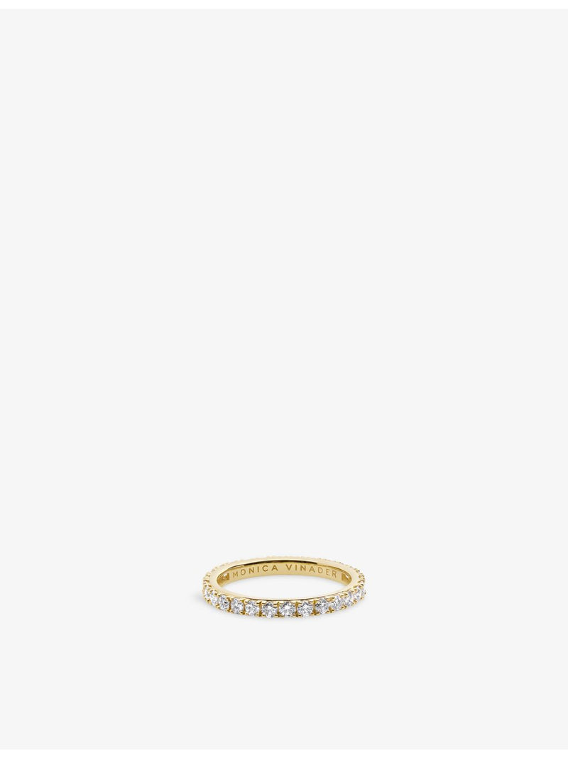 Monica Vinader eternity ring 14ct yellow gold 0.98ct lab-grown diamond, UK version