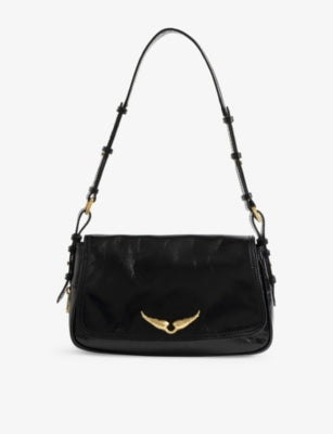 Zadig Voltaire Le Zouzou patent-leather shoulder bag 27cm - British product