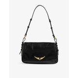 Le Zouzou Patent-Leather Shoulder Bag - BLACK