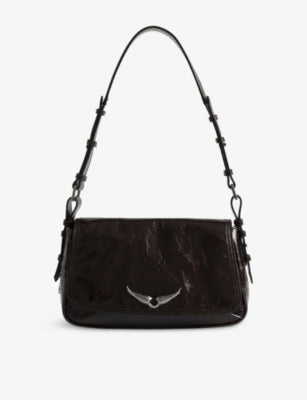 Zadig Voltaire Le Zouzou patent-leather shoulder bag 27cm - British product