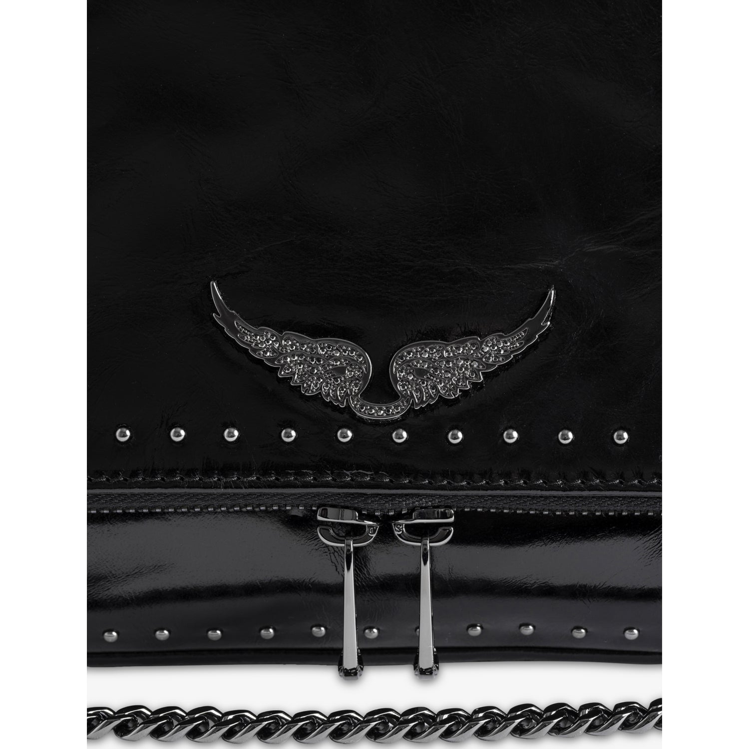 Zadig&Voltaire Rocky II patent leather shoulder bag (British brand)