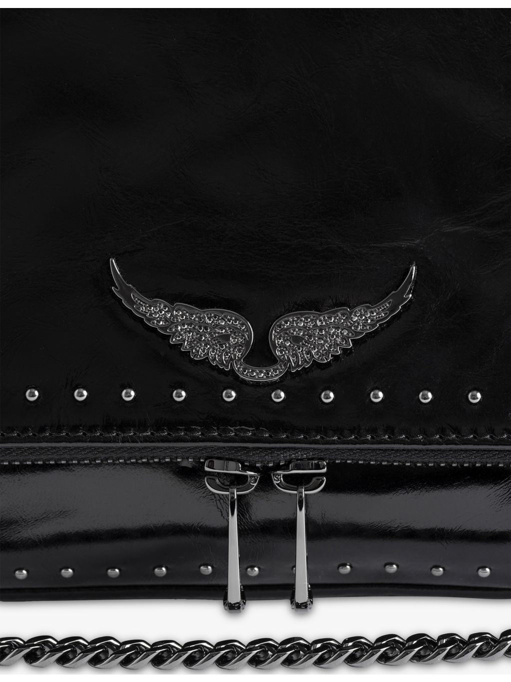 Zadig&Voltaire Rocky II patent leather shoulder bag (British brand)
