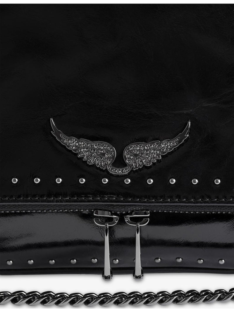 Zadig&Voltaire Rocky II patent leather shoulder bag (British brand)