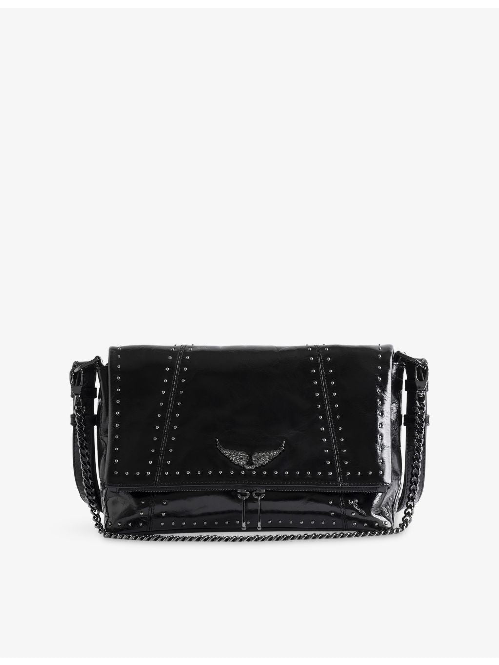 Zadig&Voltaire Rocky II patent leather shoulder bag (British brand)