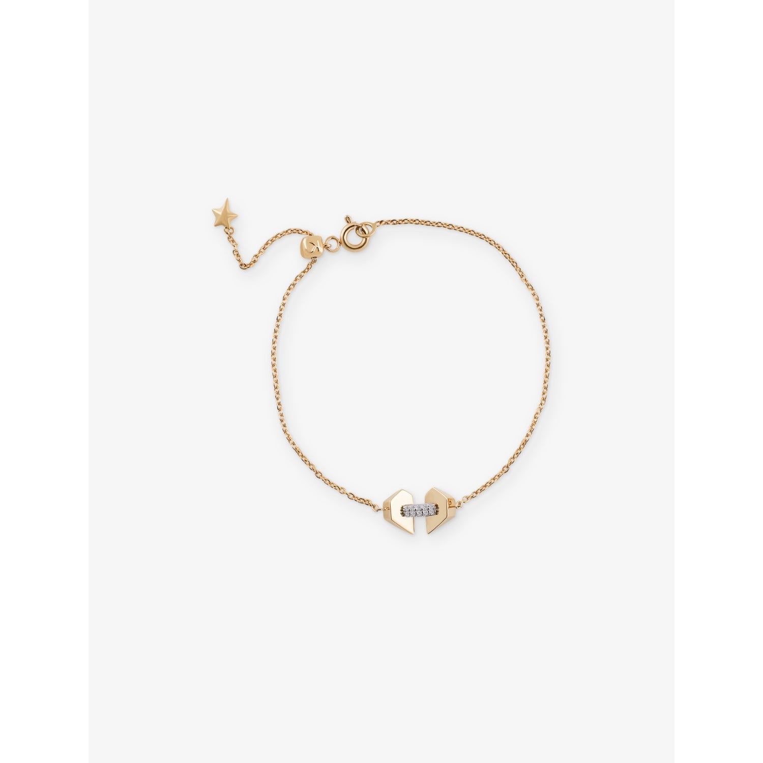 Kismet by Milka Beloved 0.03ct diamond chain bracelet 17cm (British brand)