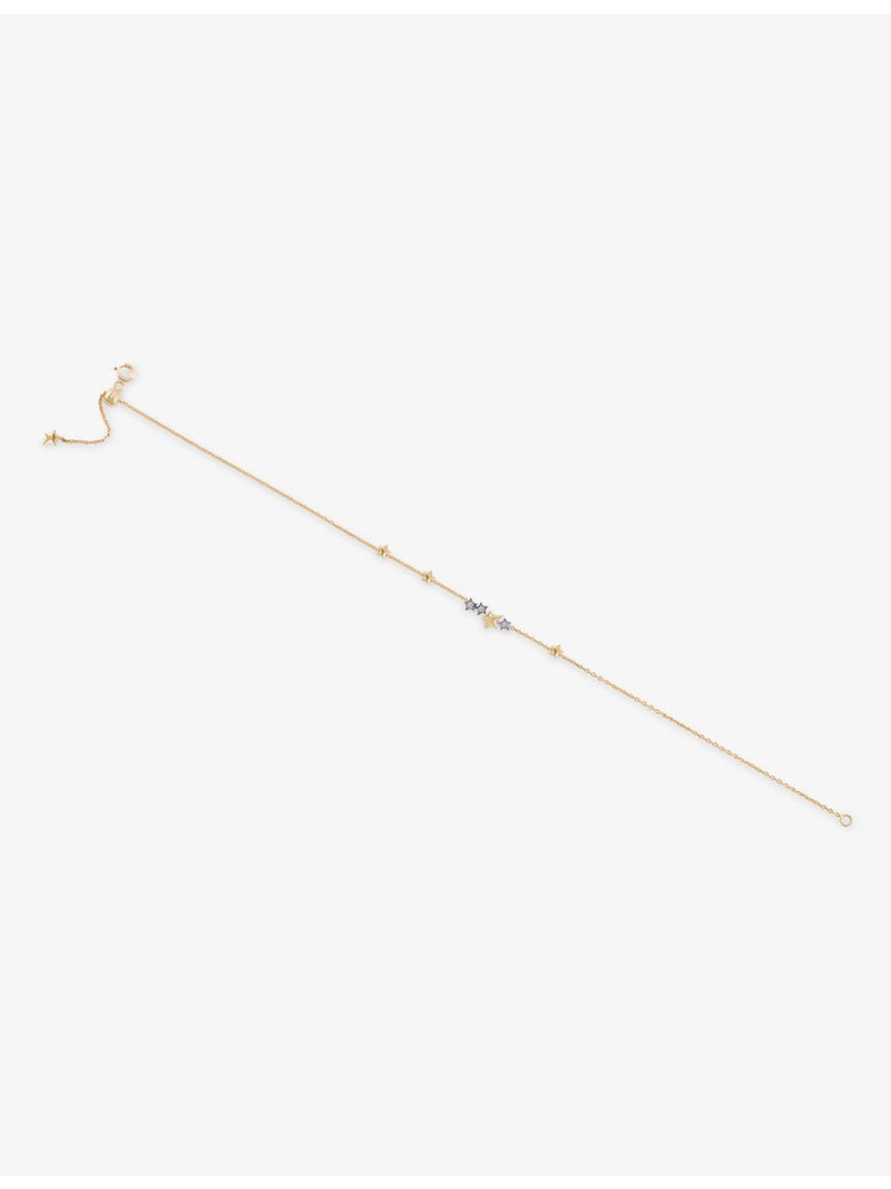 Kismet by Milka 14ct gold chain bracelet with diamond (British brand)