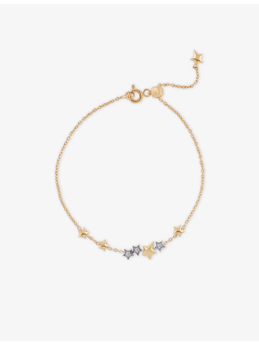 Kismet by Milka 14ct gold chain bracelet with diamond (British brand)