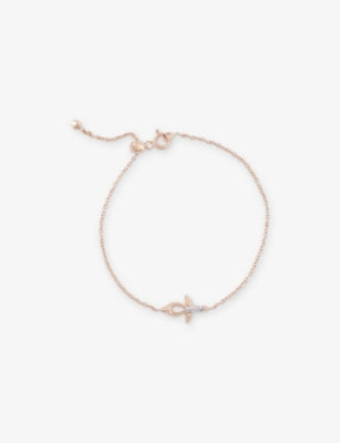 Kismet By Milka Ankh diamond chain bracelet 17cm - British product