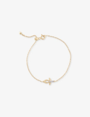 Kismet By Milka Ankh diamond chain bracelet 17cm - British product