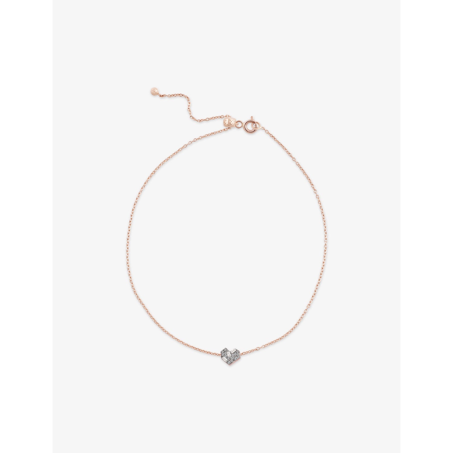 Kismet By Milka Mini Cherish 0.04ct Baguette-Diamond And 0.07ct Diamond Chain Bracelet