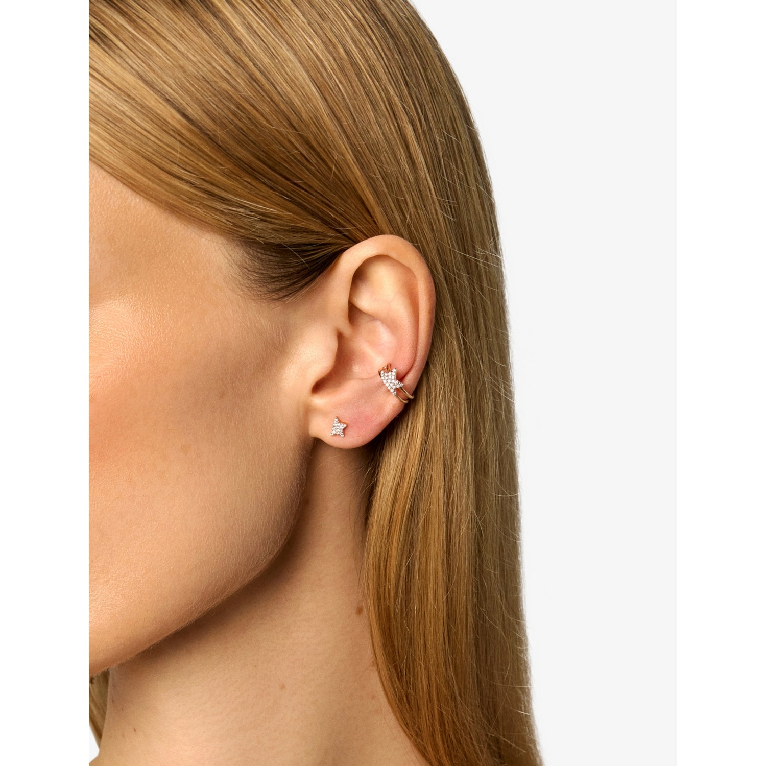 Kismet by Milka Comet diamond cuff earring 0.08ct, imported from the UK