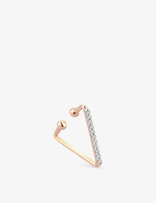 Kismet By Milka ear cuff triangle 0.06ct diamond (British brand)