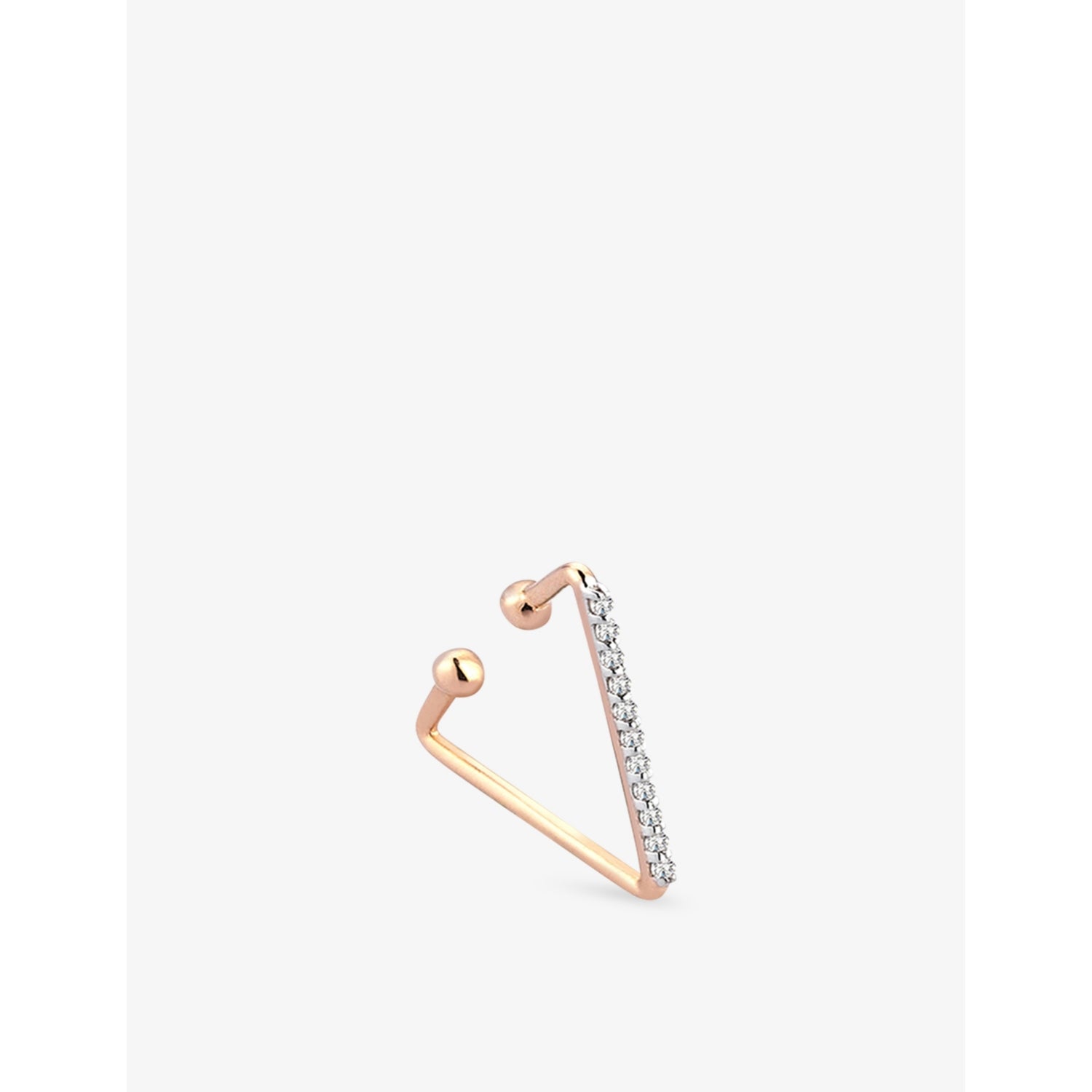 Triangle 0.06ct Diamond Ear Cuff - ROSE GOLD