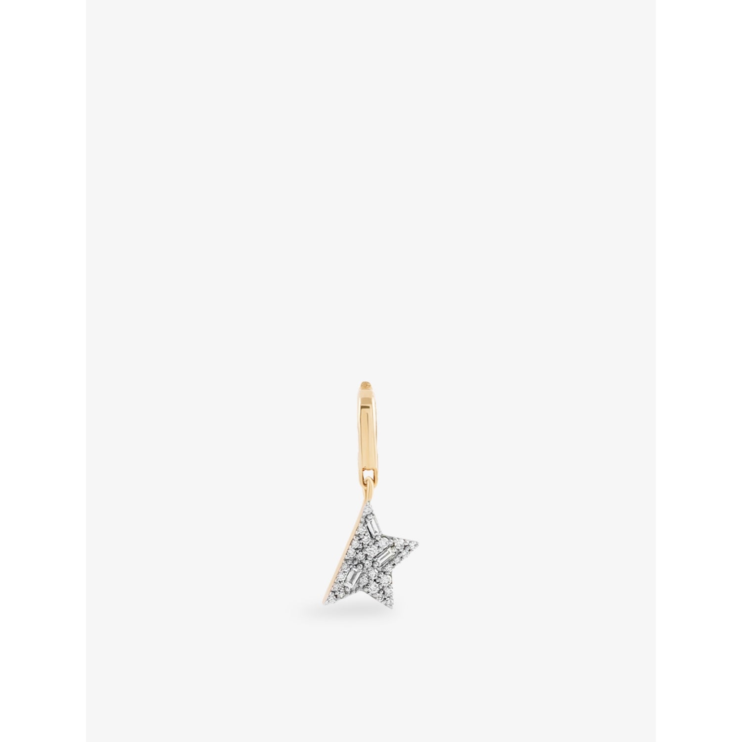 Comet Mini 0.05ct Baguette-Diamond And 0.07ct Diamond Charm - ROSE GOLD