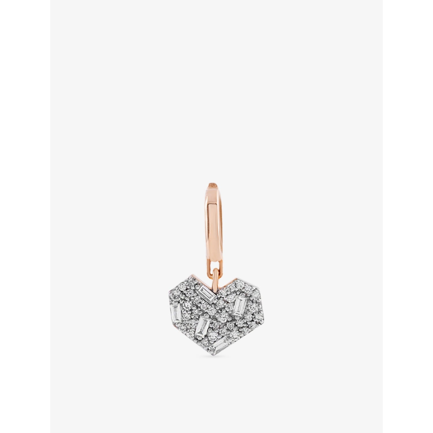 Kismet By Milka Mini Cherish 0.07ct Baguette-Diamond And 0.10ct Diamond Charm