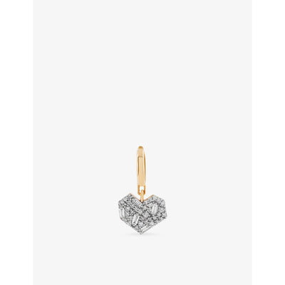 selfridges Kismet By Milka Mini Cherish 0.07ct Baguette-Diamond and 0.10ct Diamond Charm- Buy online at McGrocer