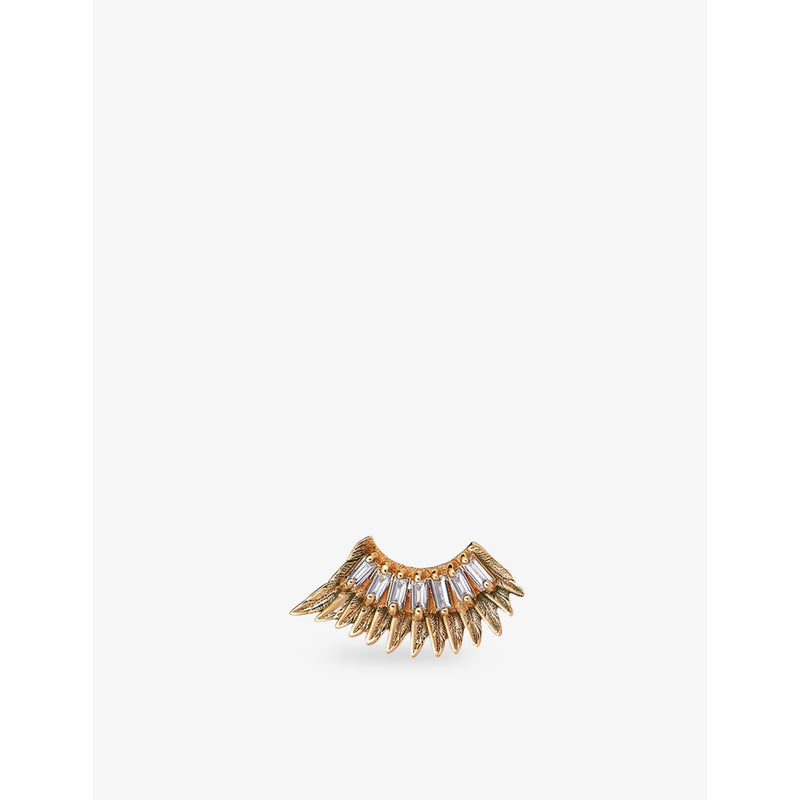 Kismet By Milka Winged 0.16ct Baguette-Diamond Stud Earring