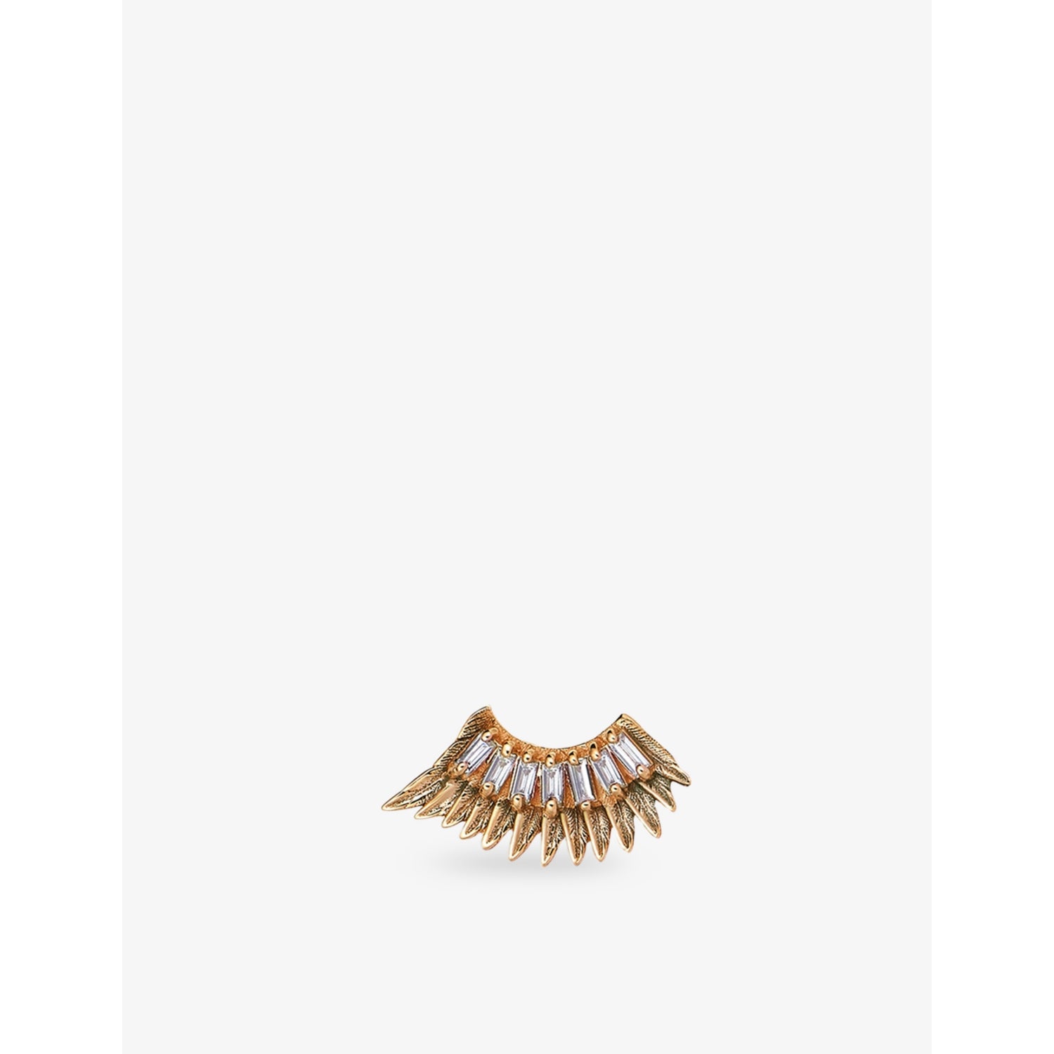 Kismet By Milka Winged 0.16ct Baguette-Diamond Stud Earring
