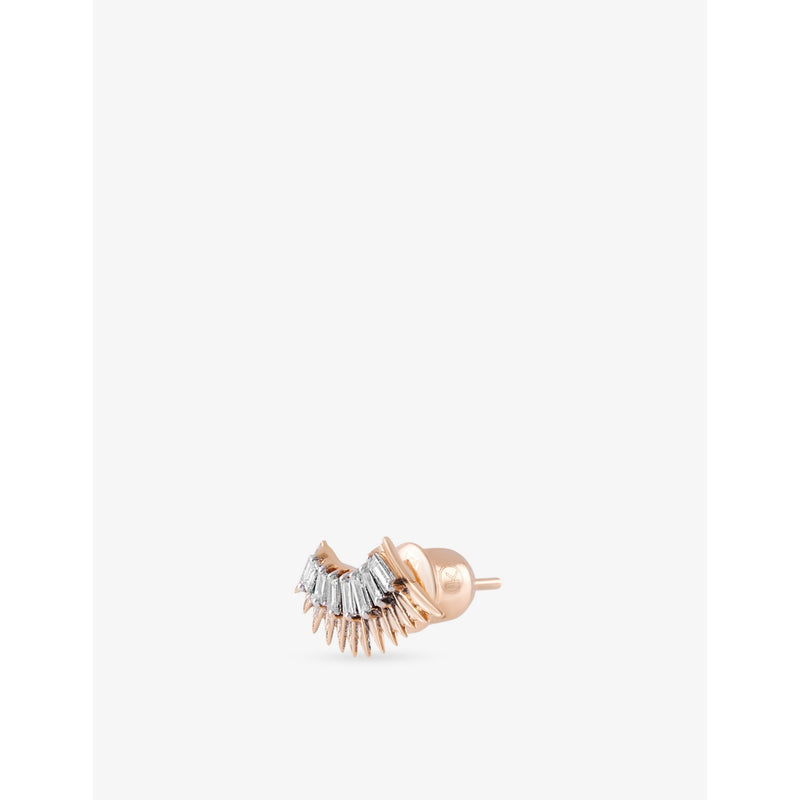 Kismet by Milka Winged diamond stud earring 0.16ct, UK version