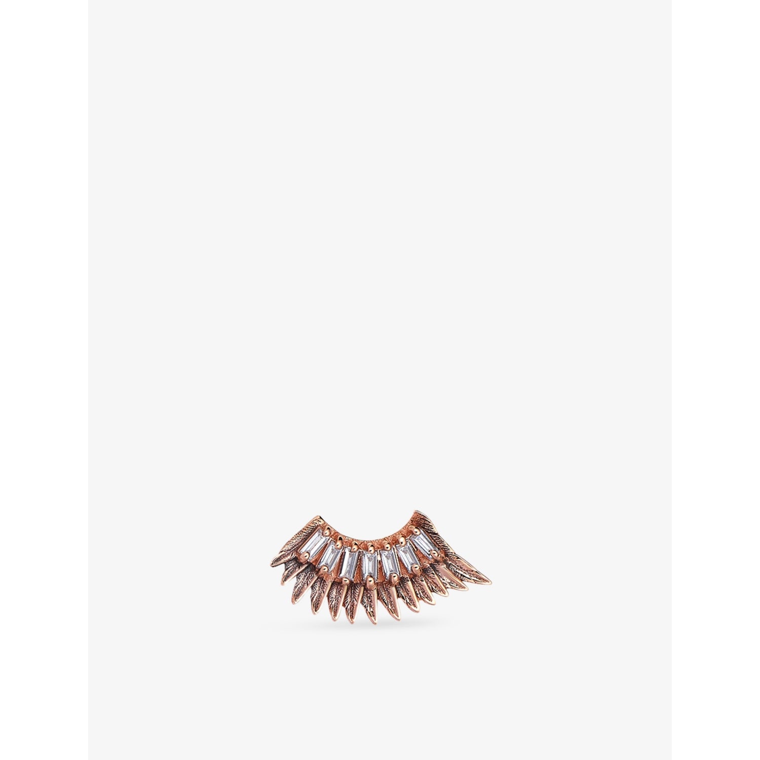 Winged 0.16ct Diamond Stud Earring - ROSE GOLD