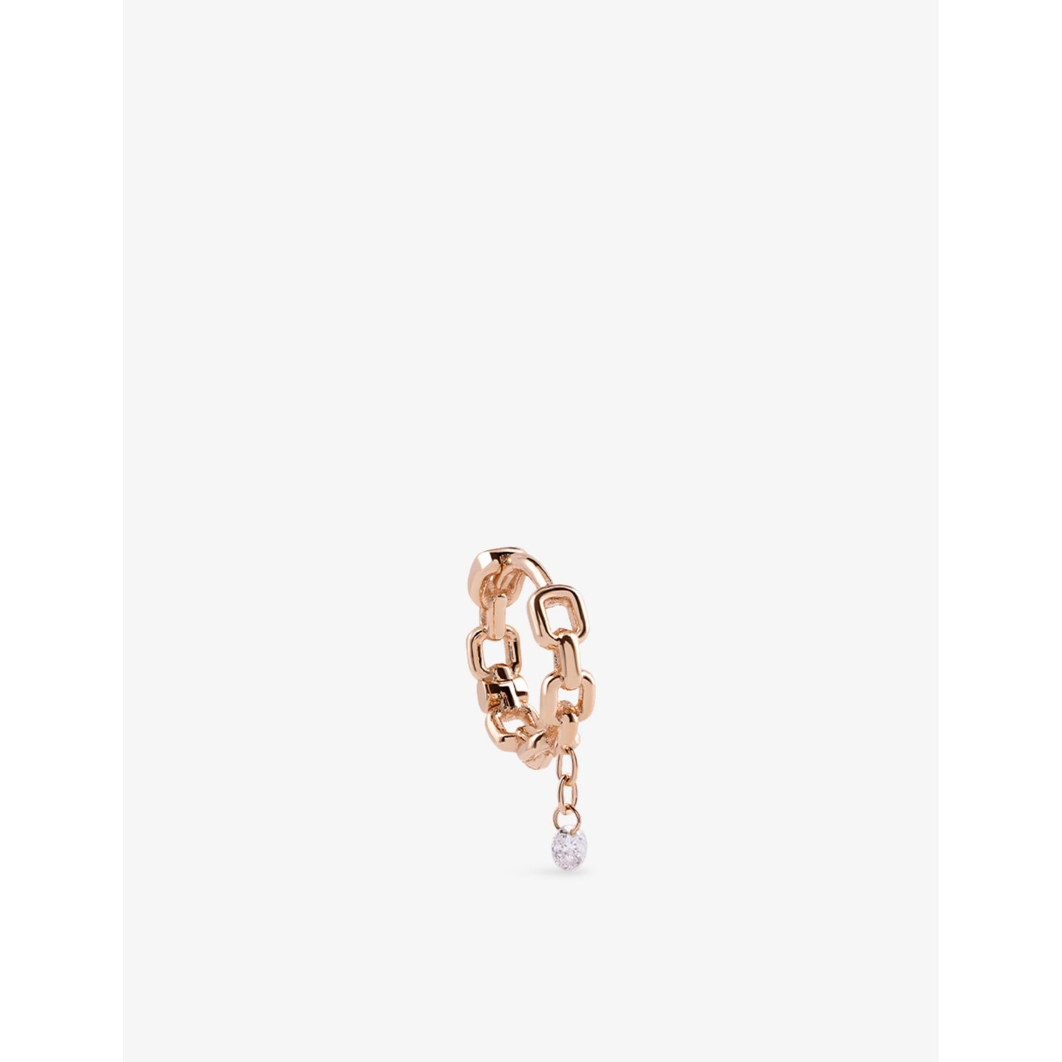Highway Mini 0.06ct Diamond Hoop Earring - ROSE GOLD