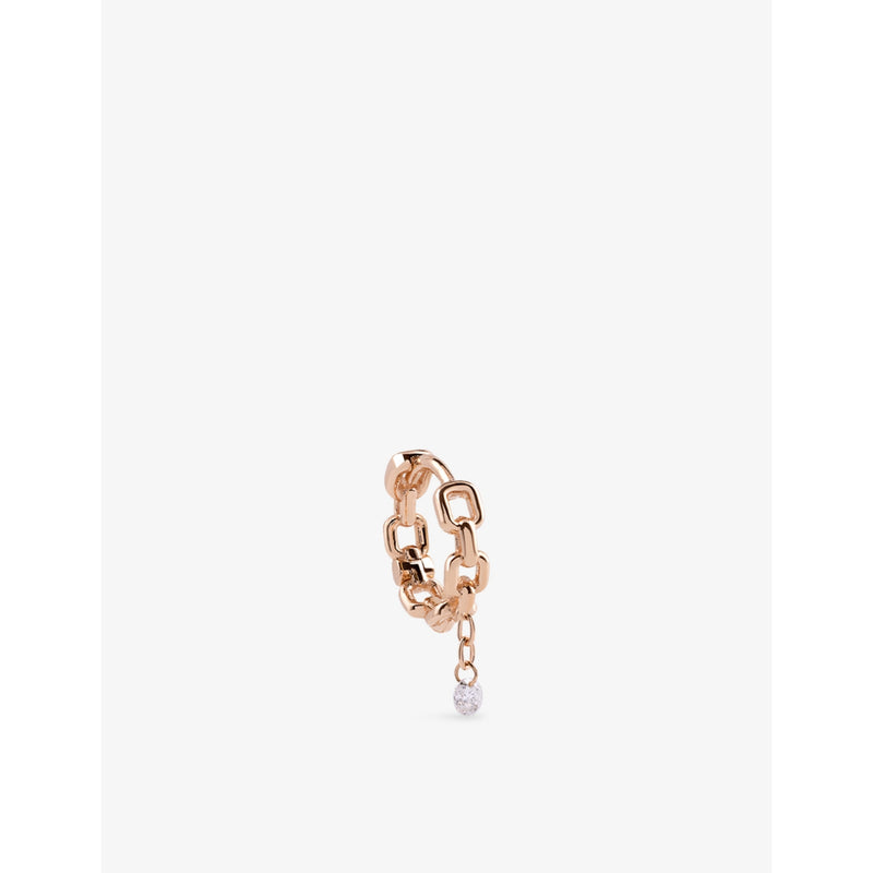 Highway Mini 0.06ct Diamond Hoop Earring - ROSE GOLD