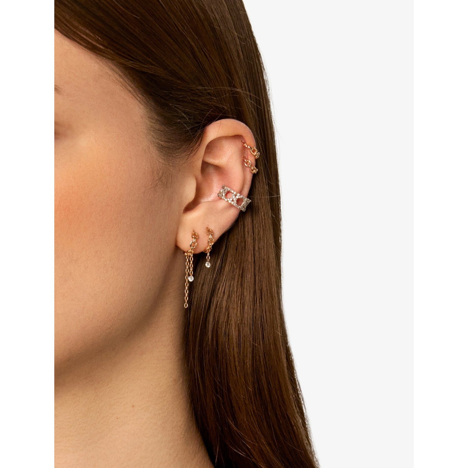 Kismet by Milka 0.06ct diamond hoop earrings (British brand)