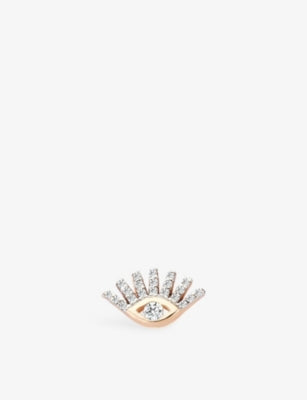 Kismet Milka evil eye diamond stud earring 0.10ct - British product