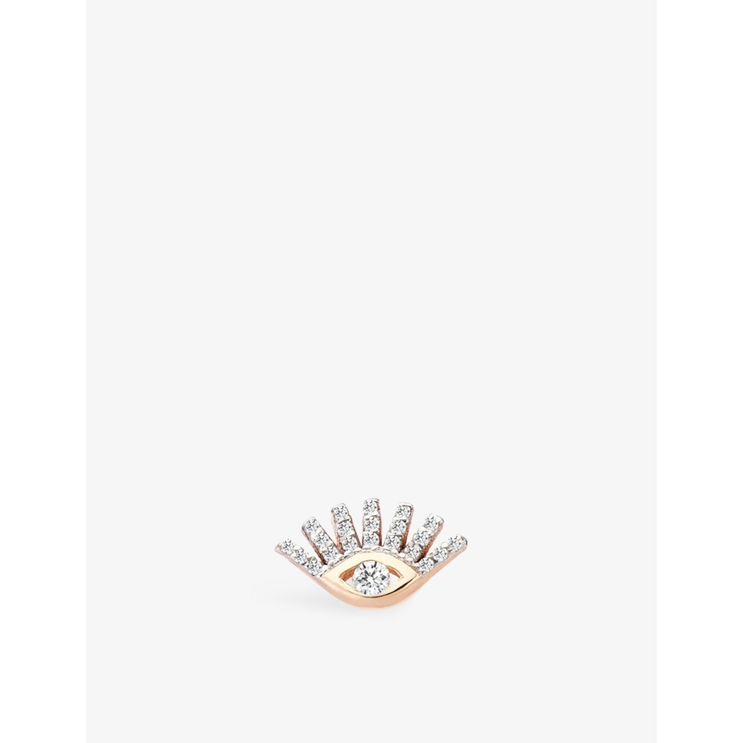 Kismet By Milka Pave Evil Eye 0.10ct Diamond Stud Earring